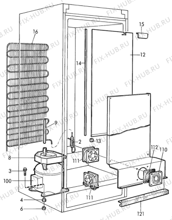 Взрыв-схема холодильника Unknown MR1250 - Схема узла C10 Cold, users manual